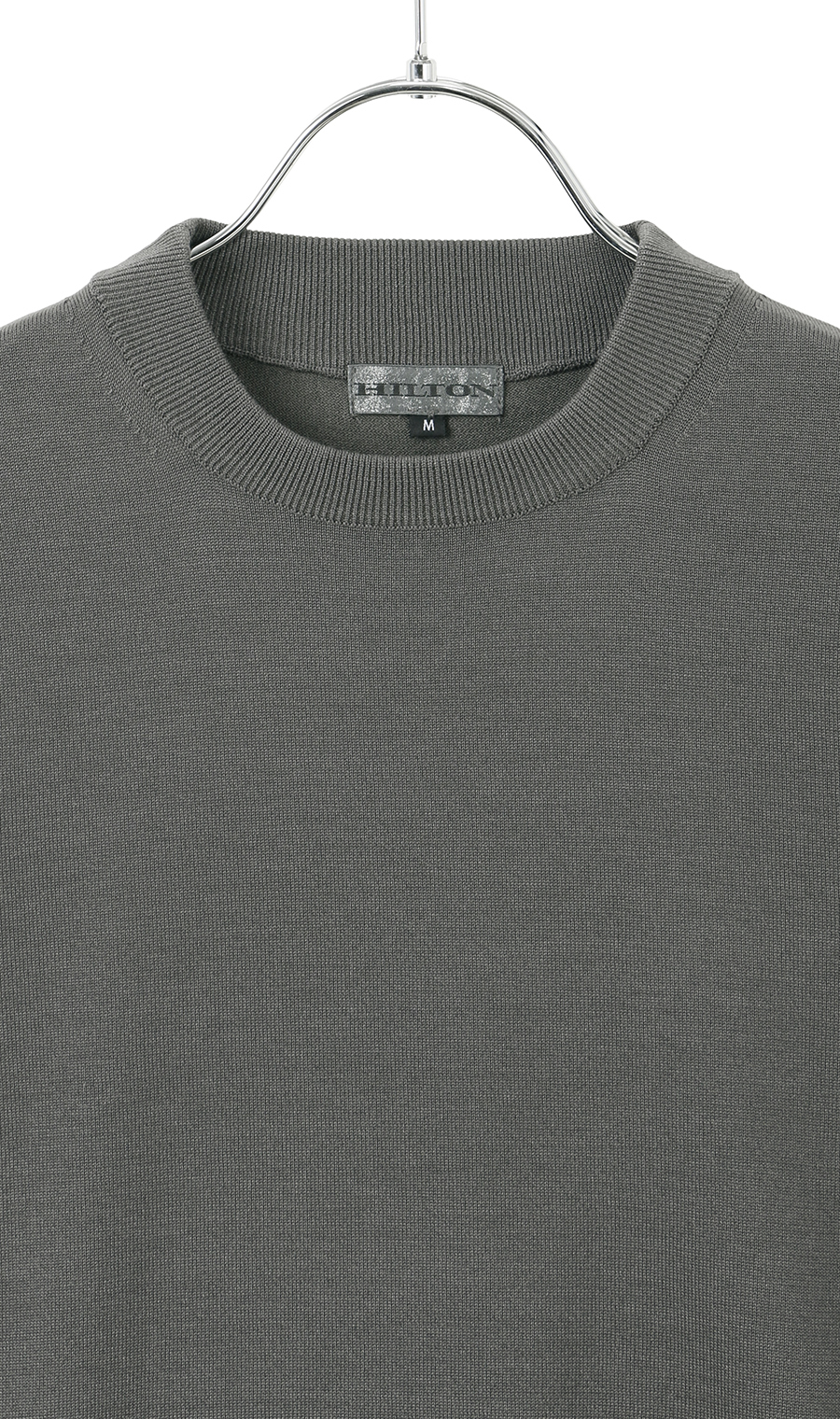 25AW ヒルトン トガニット ウォッシャブルシルクオペラネックニットグレー M 25AW ヒルトン トガニット ウォッシャブルシルクオペラネック