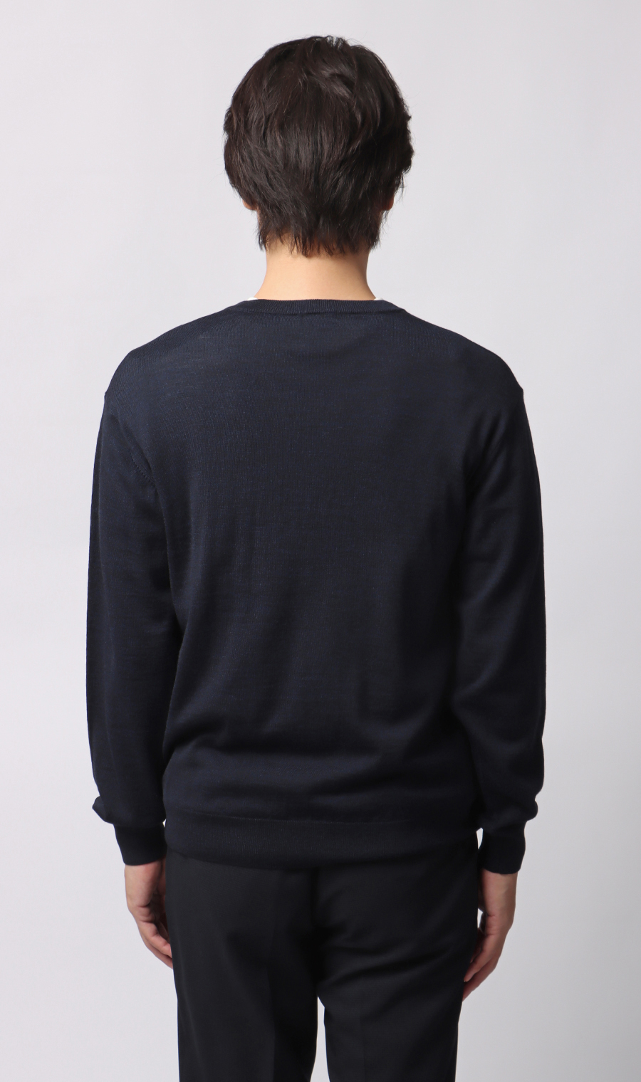 Vネックセーター【毛玉CLEAR】【＃すごセーター】 ネイビー S