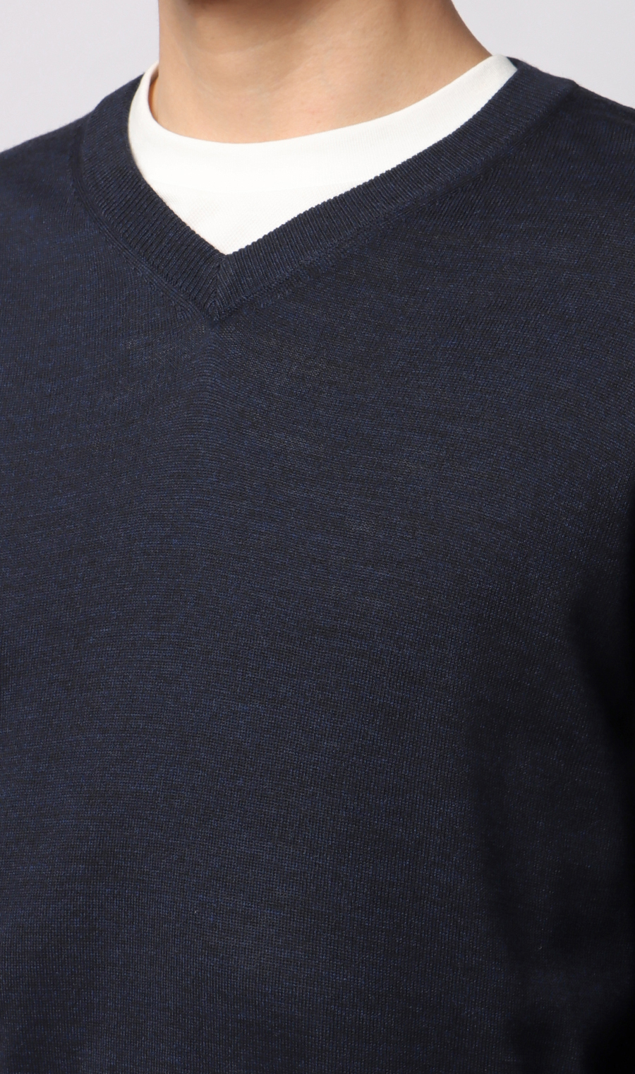 Vネックセーター【毛玉CLEAR】【＃すごセーター】 ネイビー S