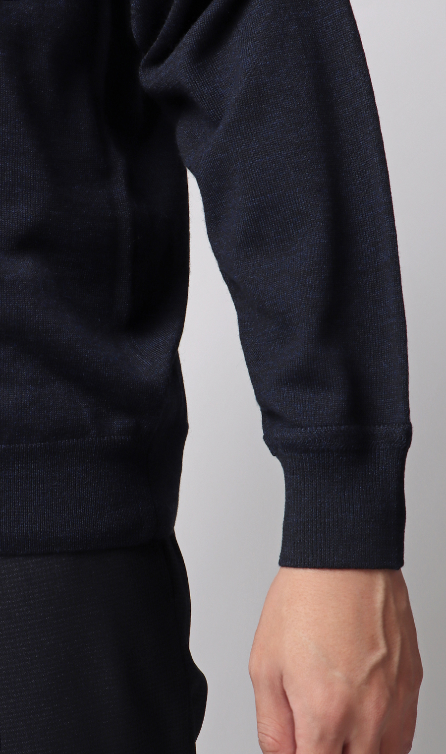 Vネックセーター【毛玉CLEAR】【＃すごセーター】 ネイビー S