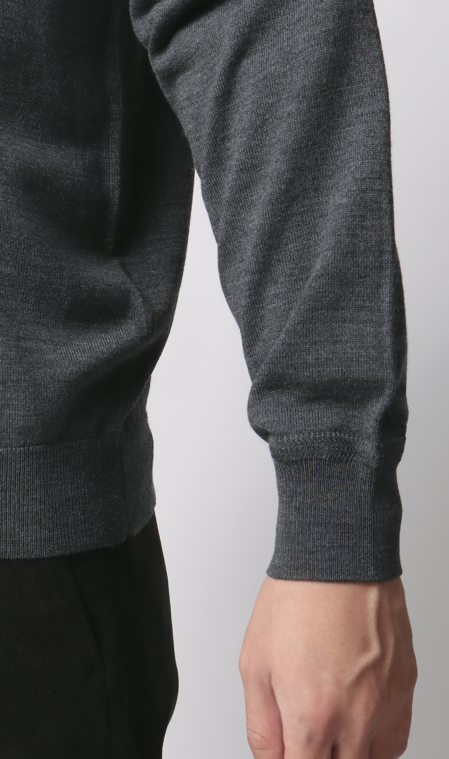 Vネックセーター【毛玉CLEAR】【＃すごセーター】 グレー S