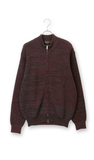 引き揃えフルジップセーター