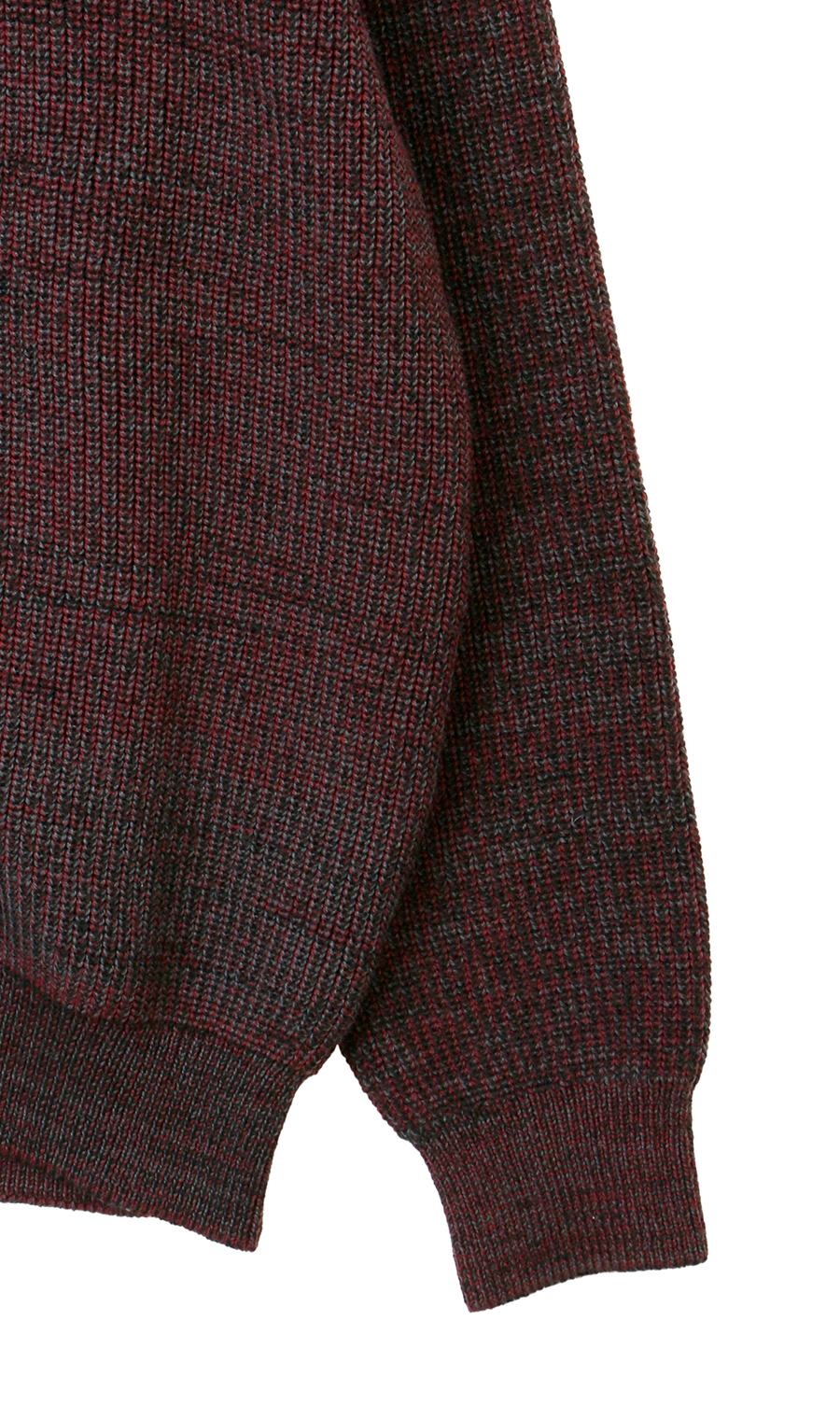 引き揃えフルジップセーター ワイン M