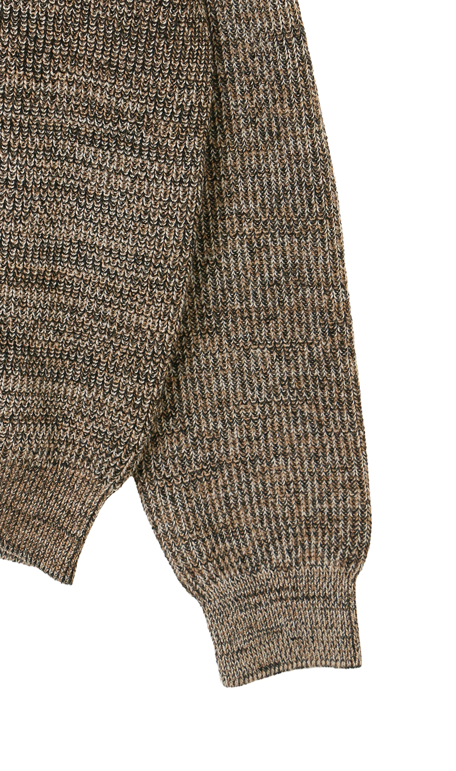 引き揃えフルジップセーター ベージュ M