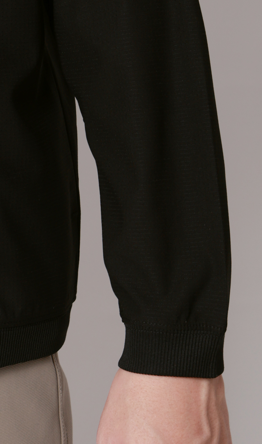 ドットメッシュカーディガン ブラック S