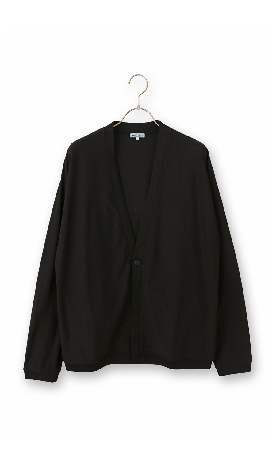 ドットメッシュカーディガン ブラック S