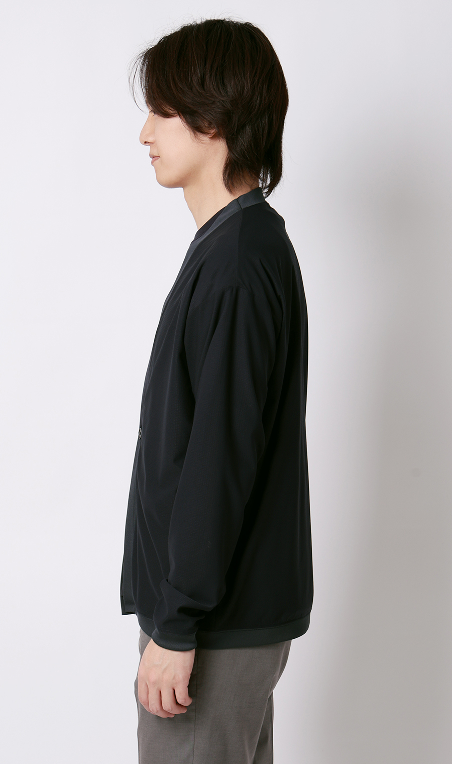 ドットメッシュカーディガン ネイビー S