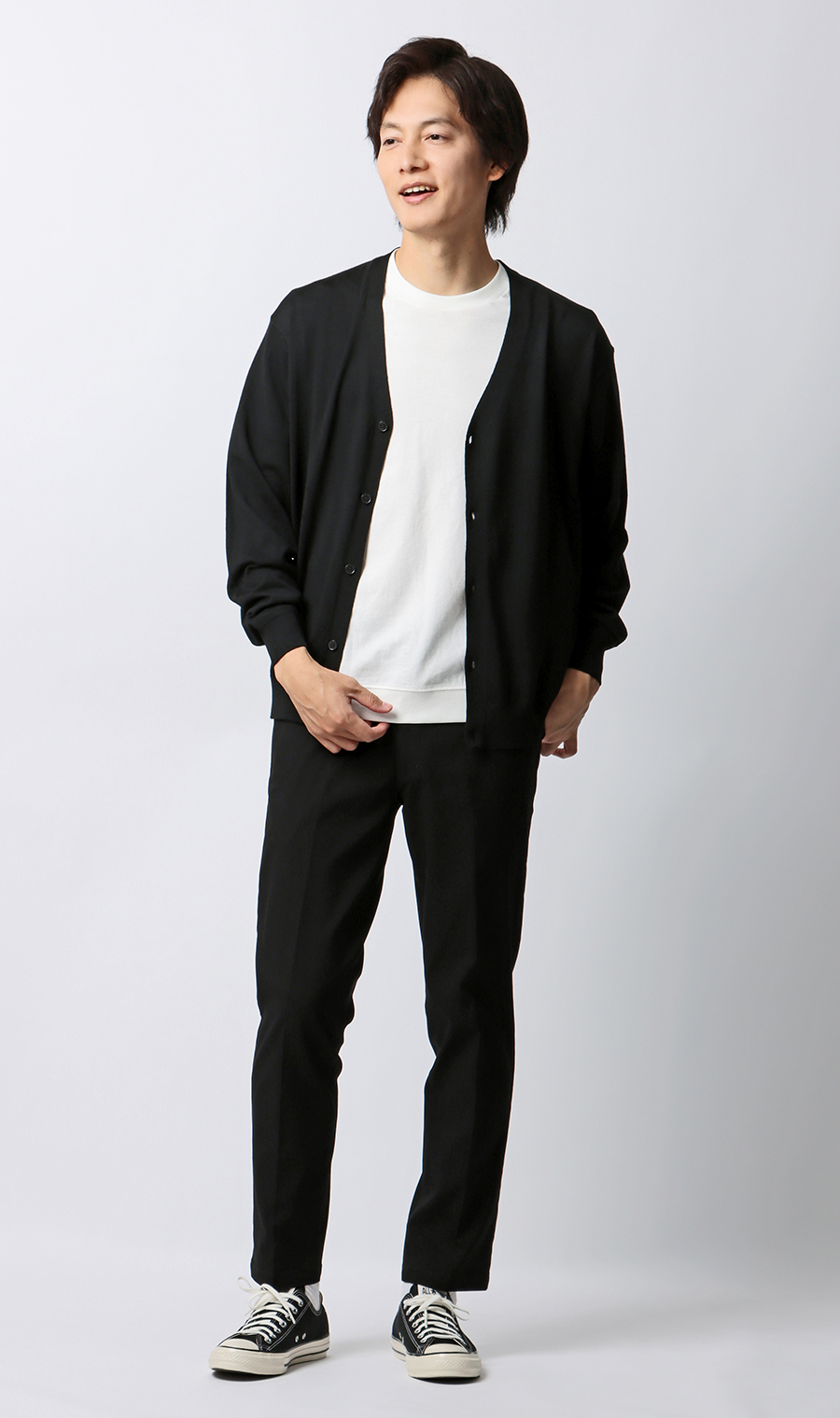 カーディガン【毛玉CLEAR】【＃すごセーター】 ブラック S