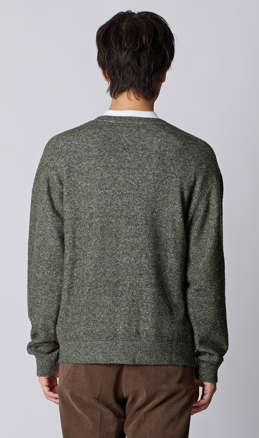 Vネックカーディガン【ブークレヤーン】 カーキ S