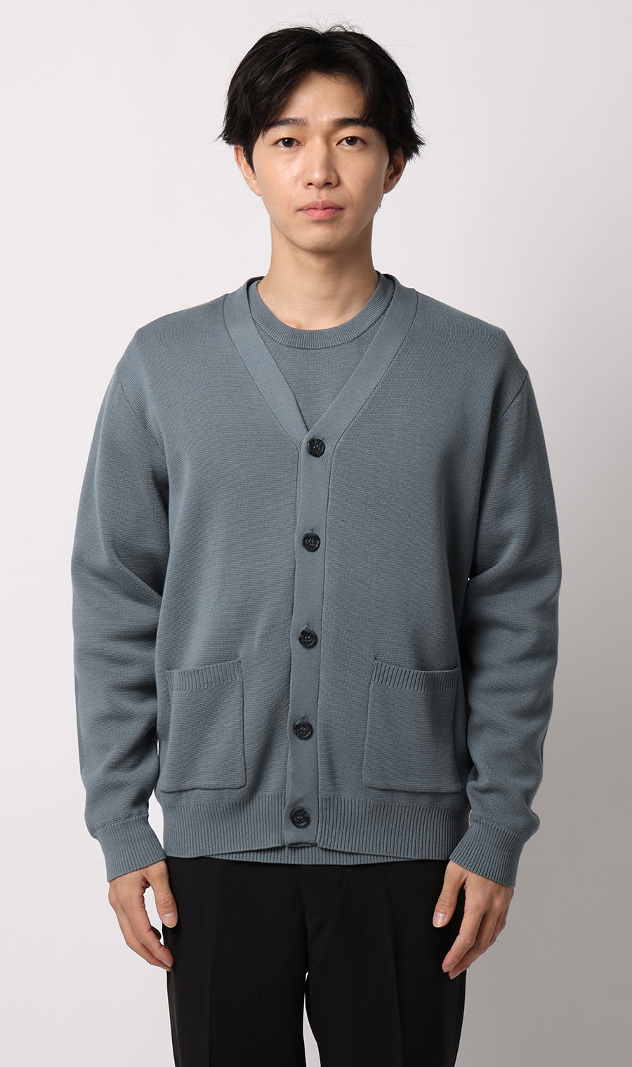 ニットカーディガン【CONTROLα】 ブルー M