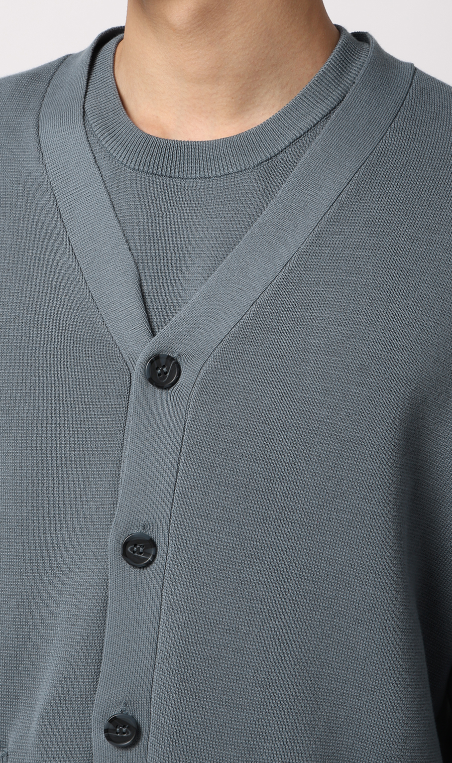 ニットカーディガン【CONTROLα】 ブルー M