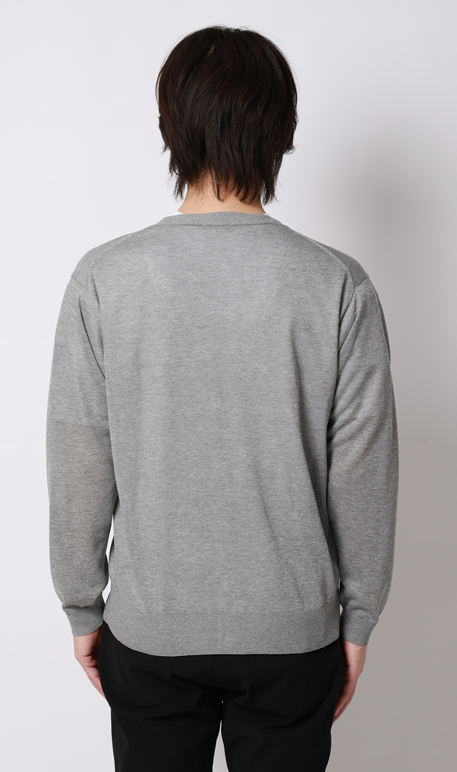 ニットカーディガン【接触冷感】 ライトグレー S