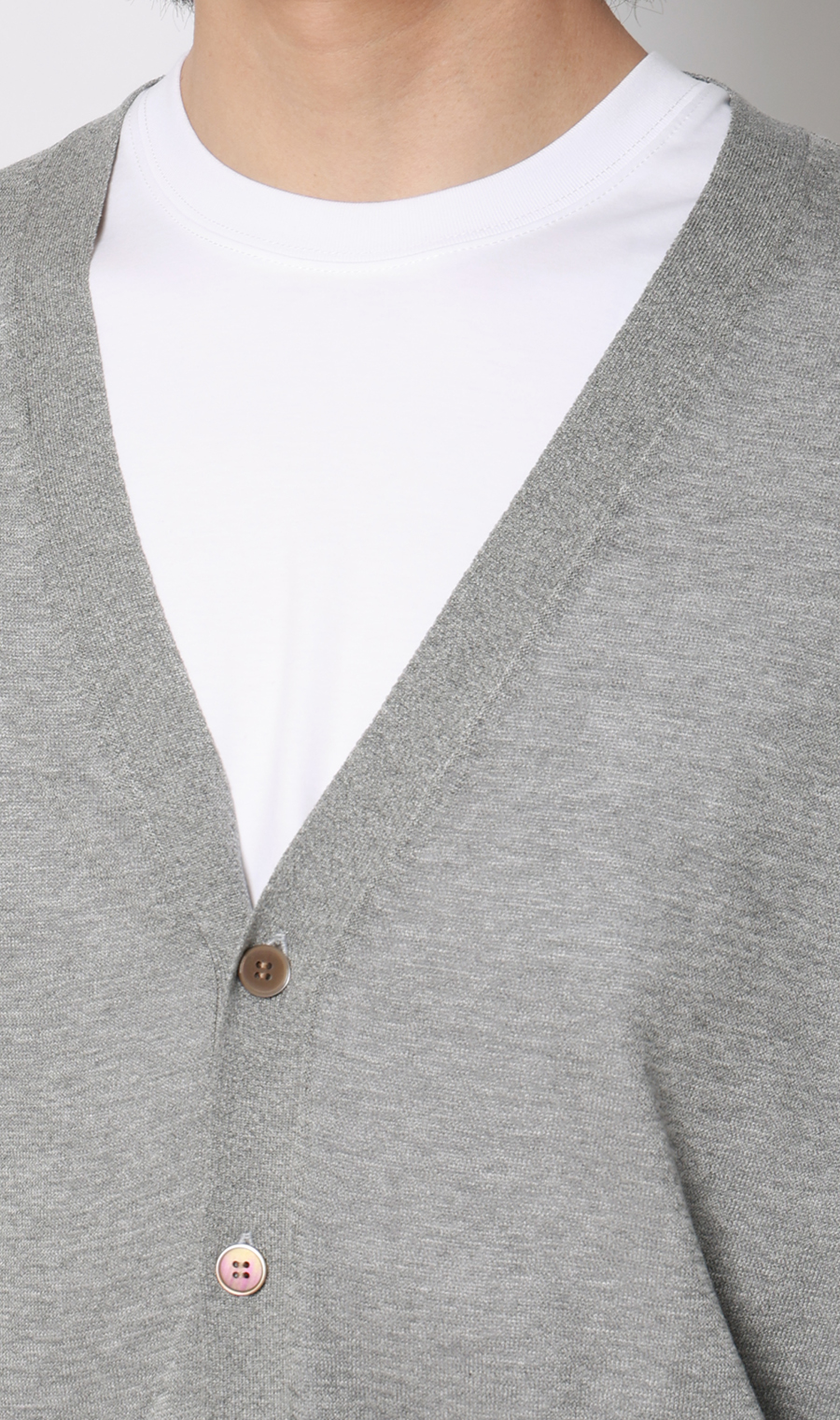 ニットカーディガン【接触冷感】 ライトグレー S