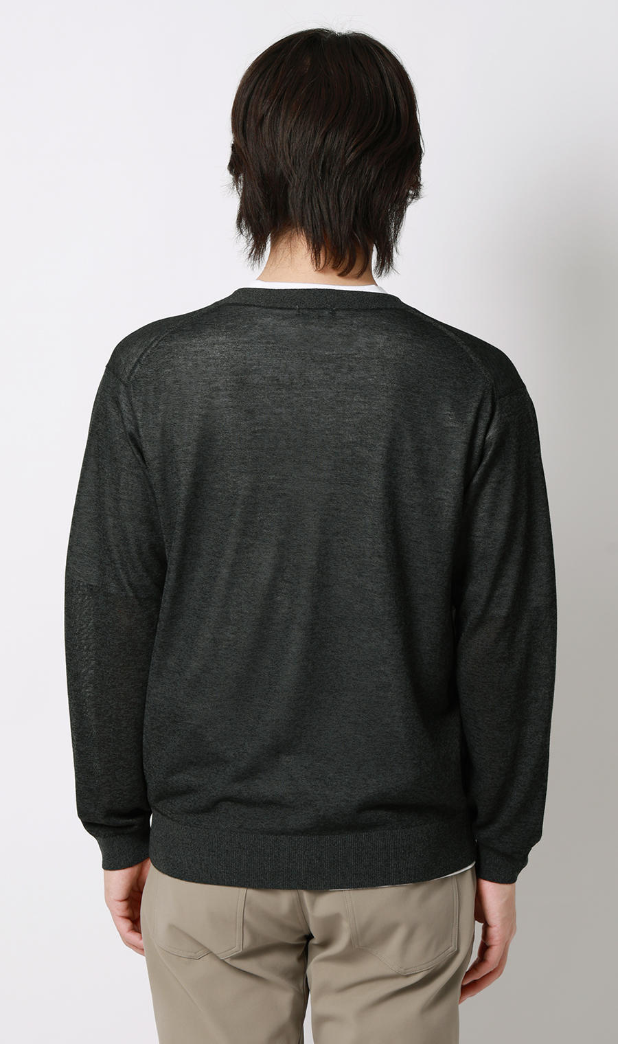 ニットカーディガン【接触冷感】 チャコール S