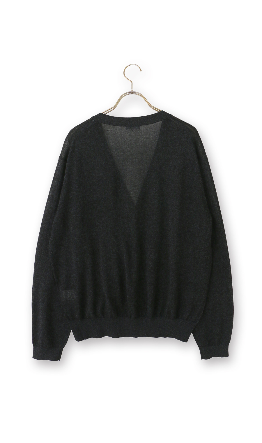 ニットカーディガン【接触冷感】 チャコール S
