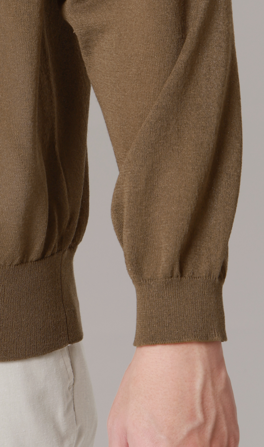 ニットカーディガン【接触冷感】 ブラウン S