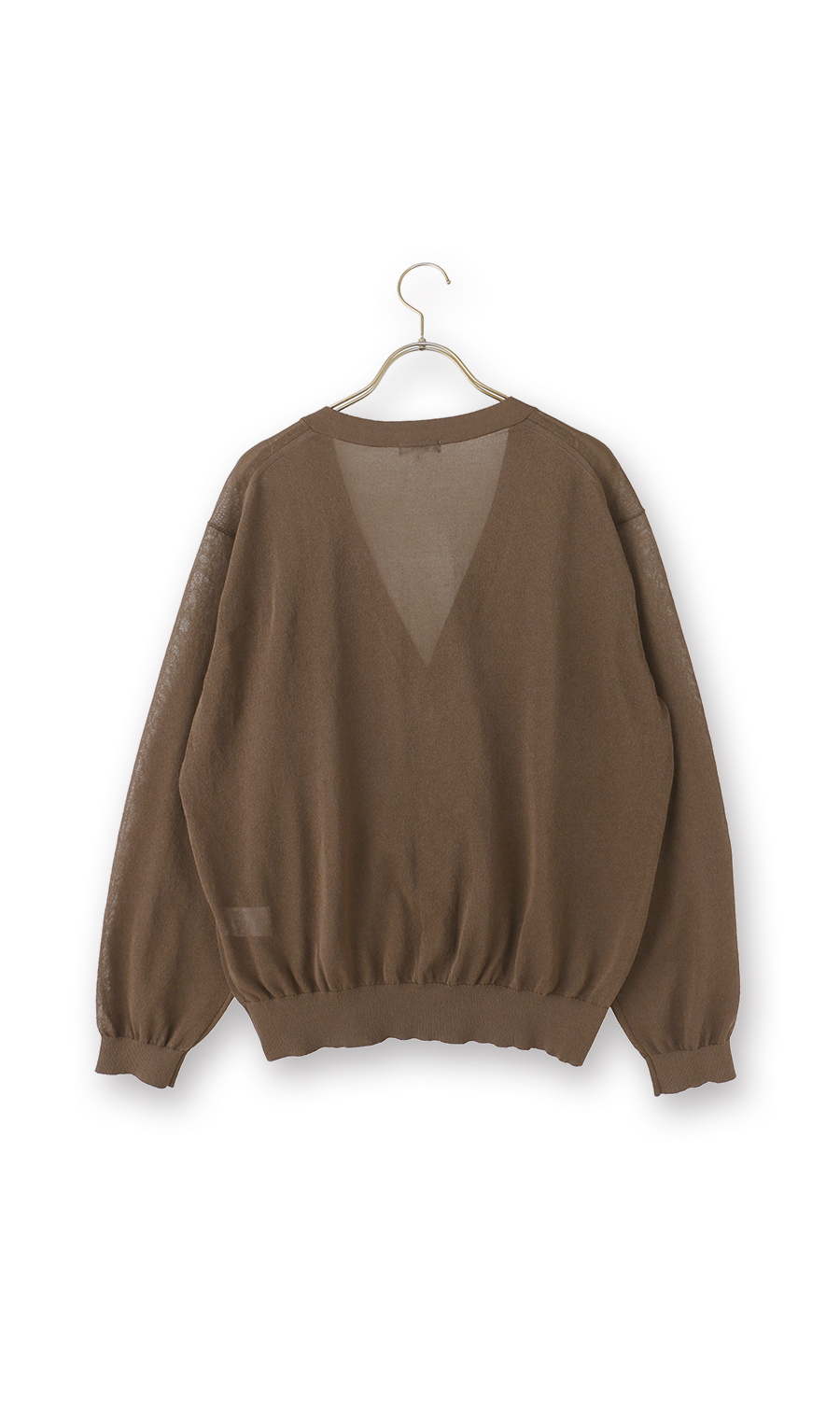 ニットカーディガン【接触冷感】 ブラウン S