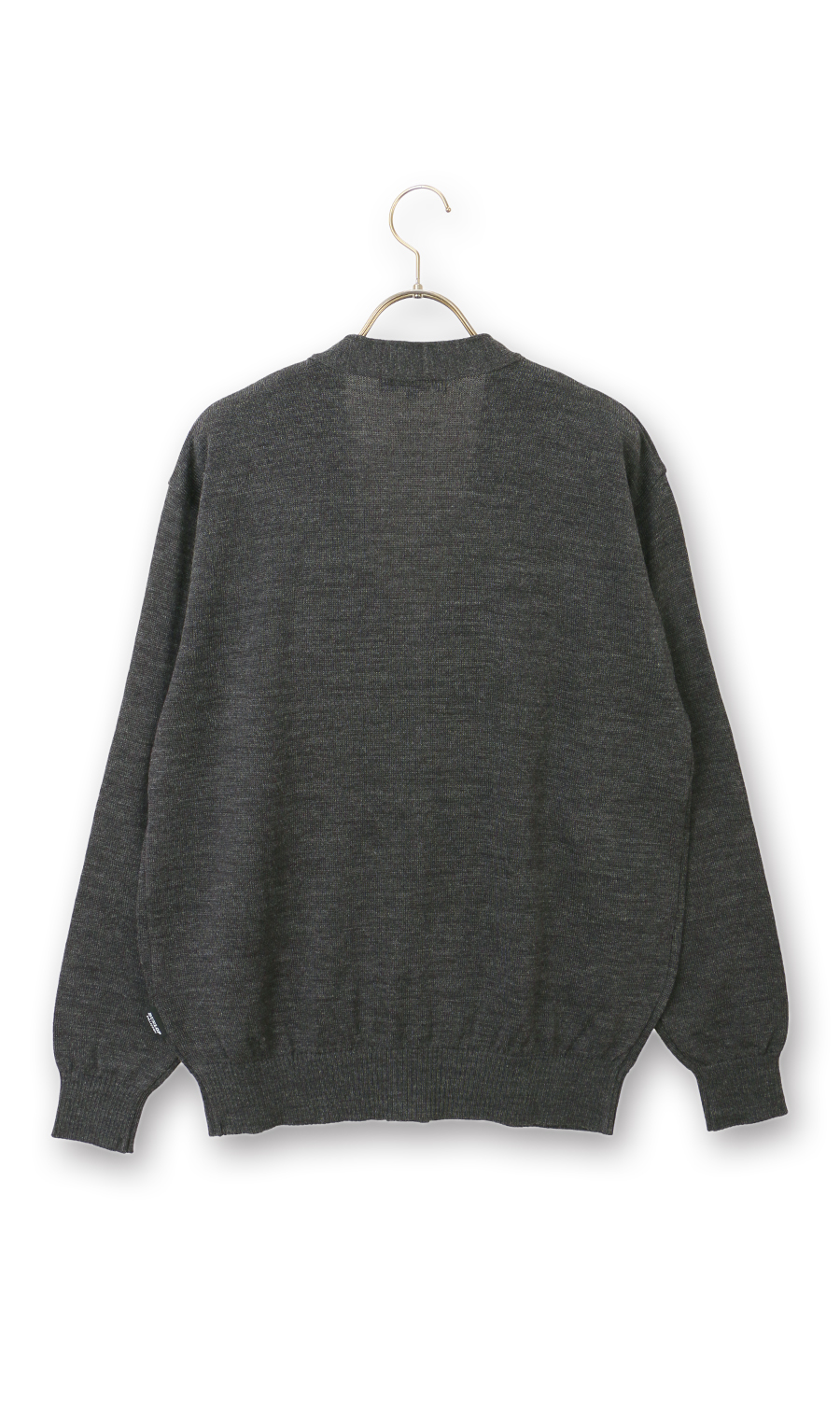 ジャガードカーディガン【日本製】 チャコール M