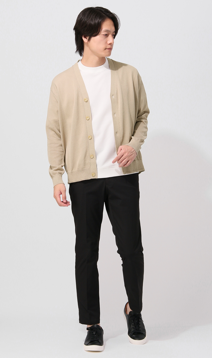 和紙カーディガン《MORLES》 ベージュ LL