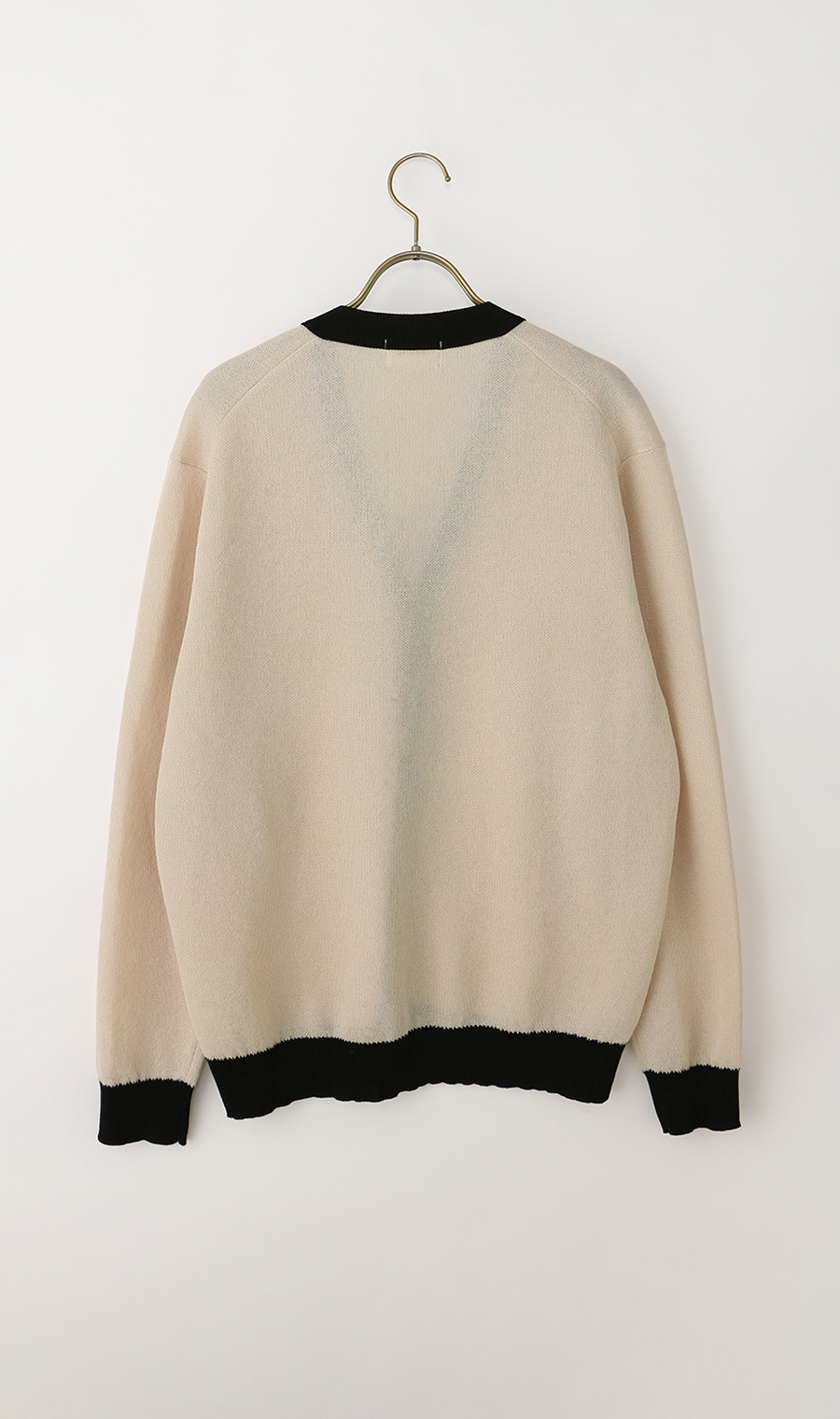 Ｖネックカーディガン【レーヨン混】 ベージュ S