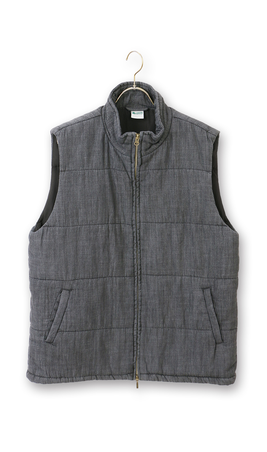 デニム中綿ベスト ブラック M