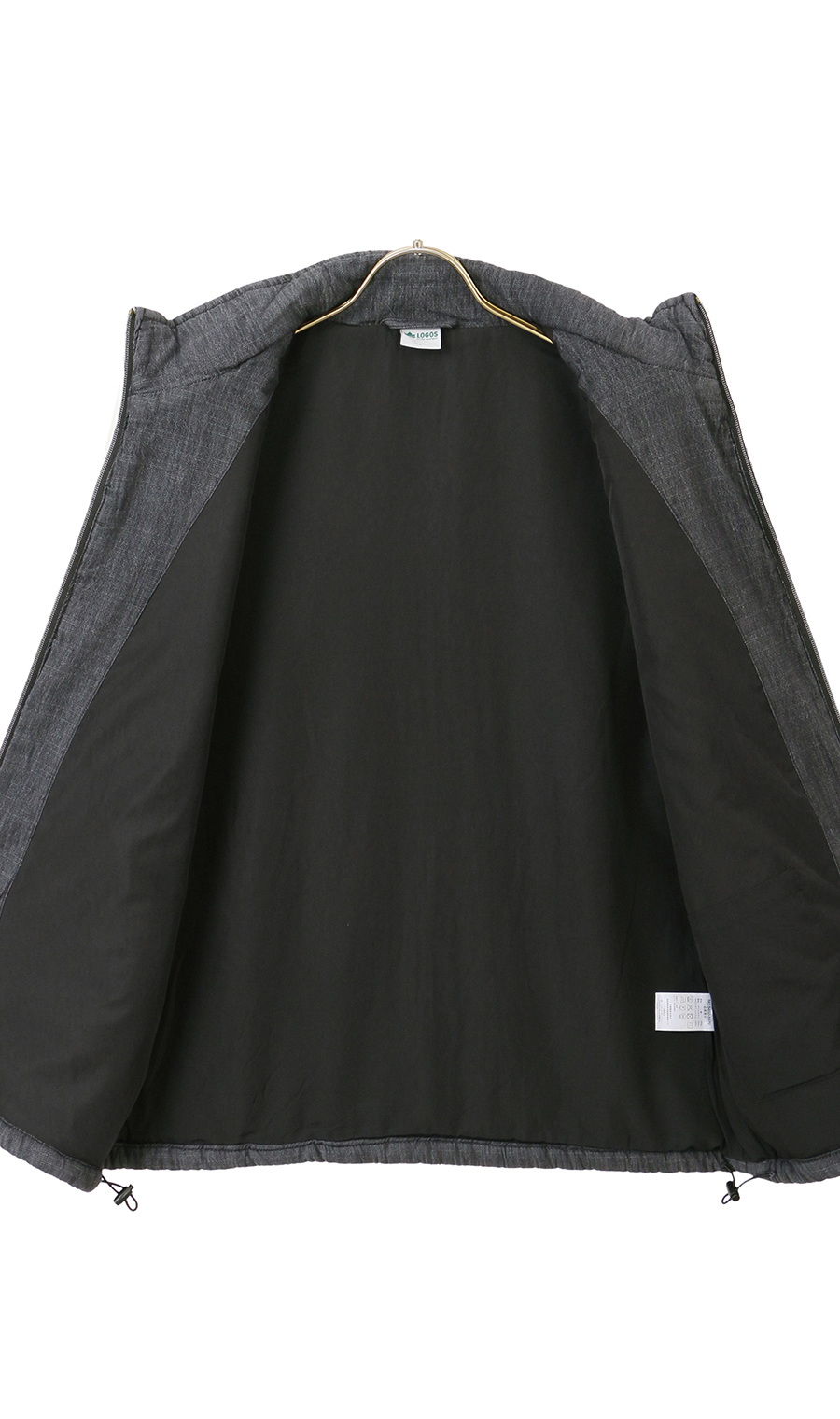 デニム中綿ベスト ブラック M