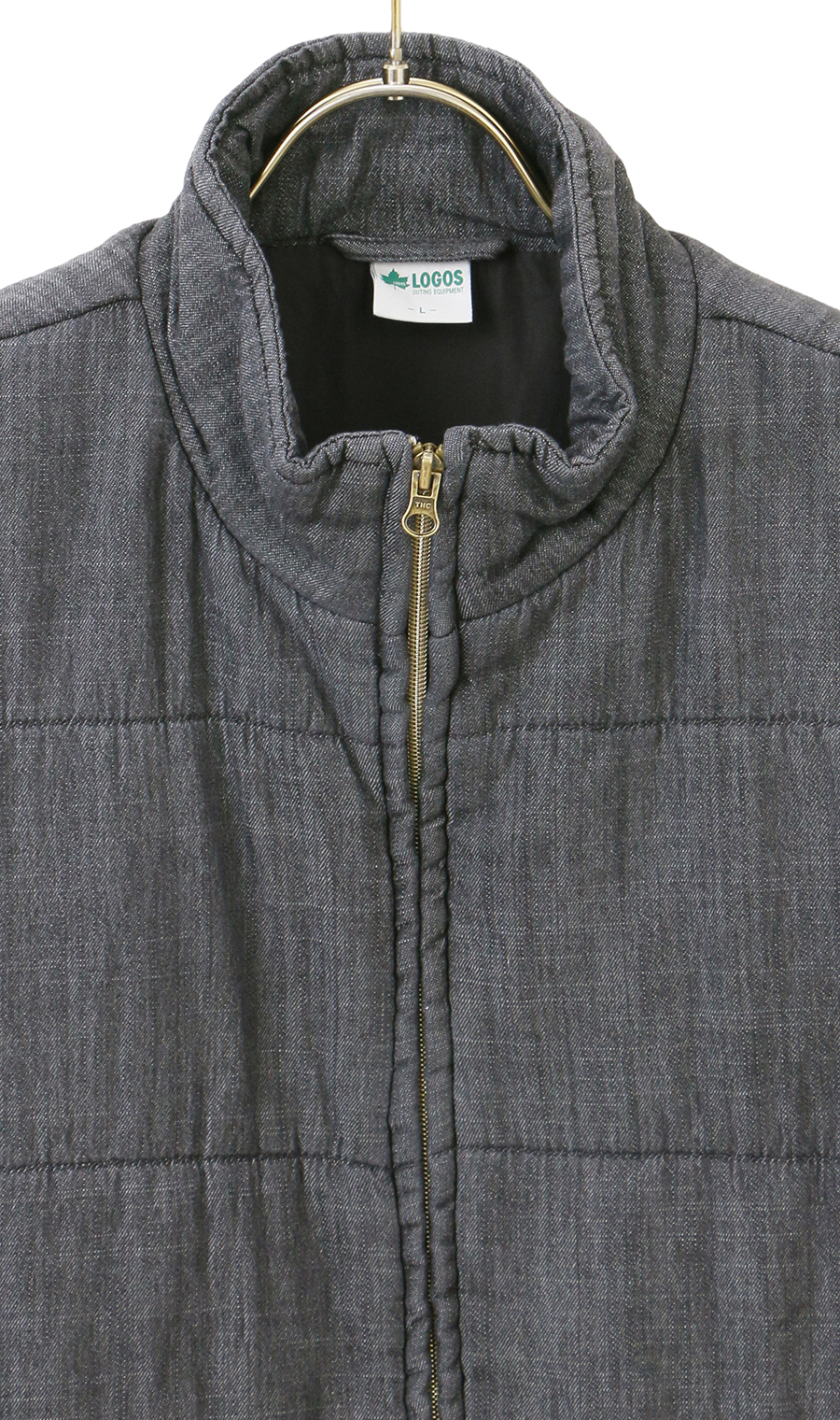 デニム中綿ベスト ブラック M