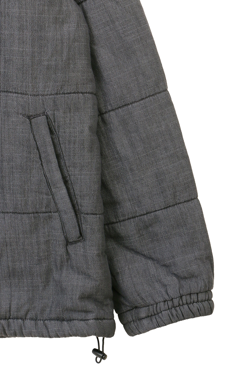 デニム中綿ブルゾン ブラック M