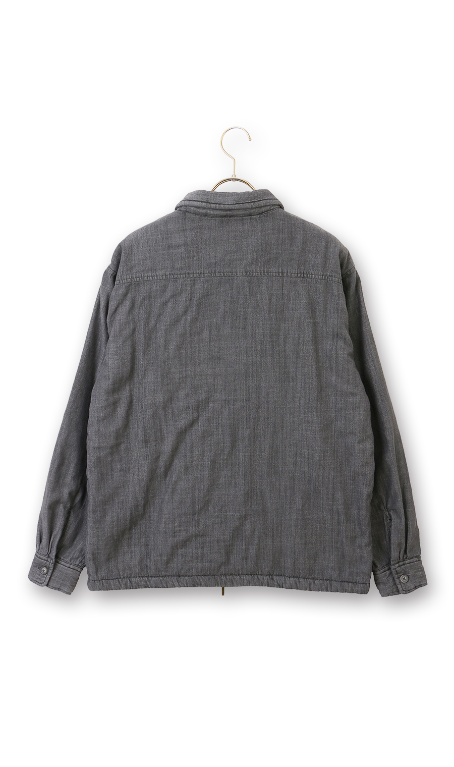 デニム裏ボアシャツアウター ブラック LL