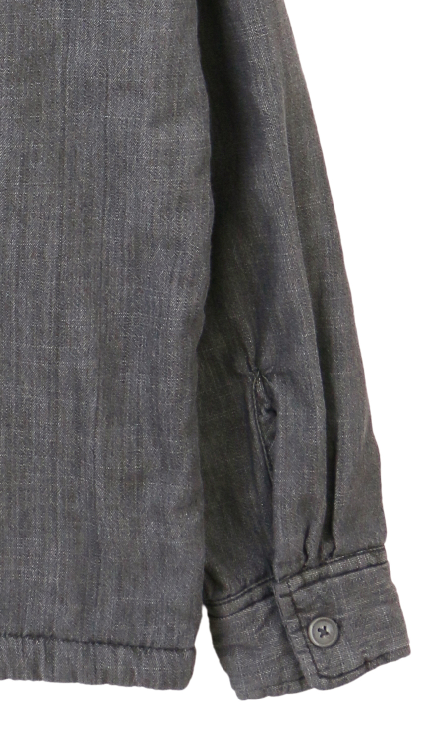 デニム裏ボアシャツアウター ブラック LL