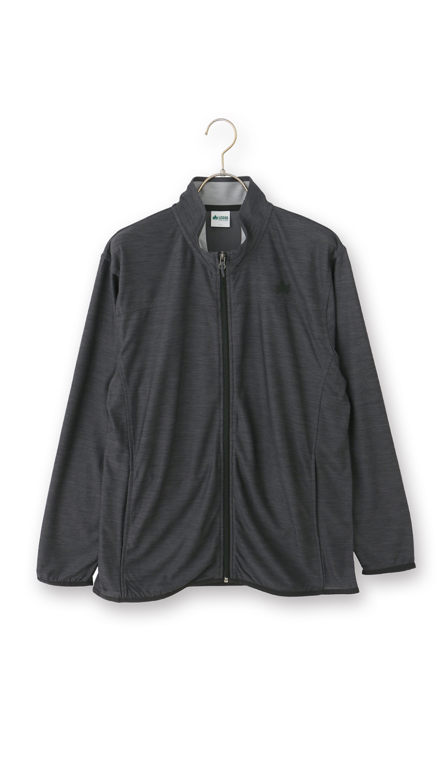 カチオン杢DRYフルジップブルゾン チャコール M