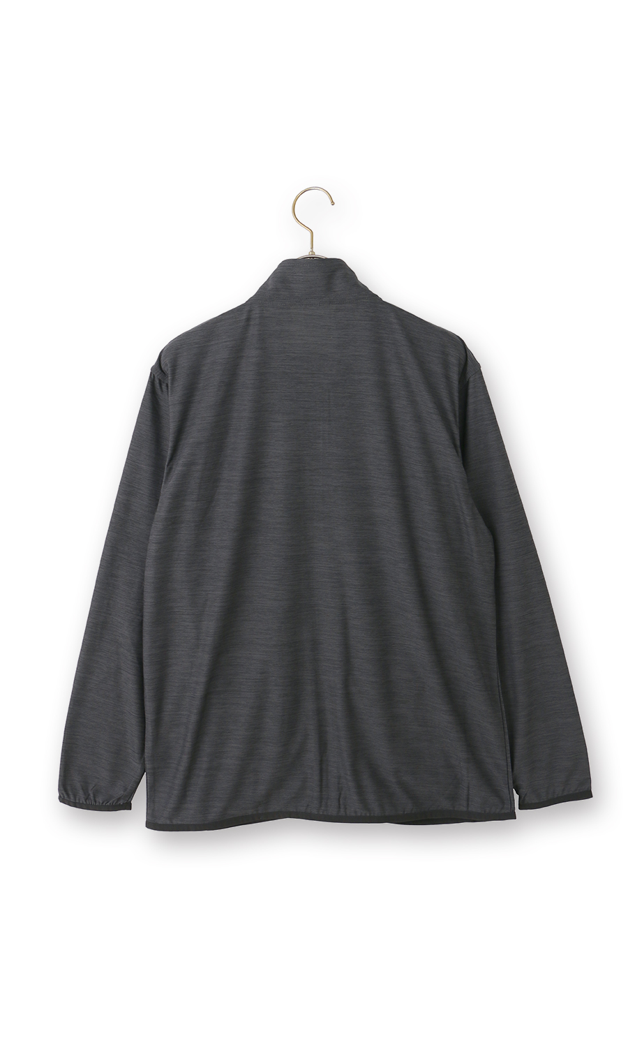 カチオン杢DRYフルジップブルゾン チャコール M