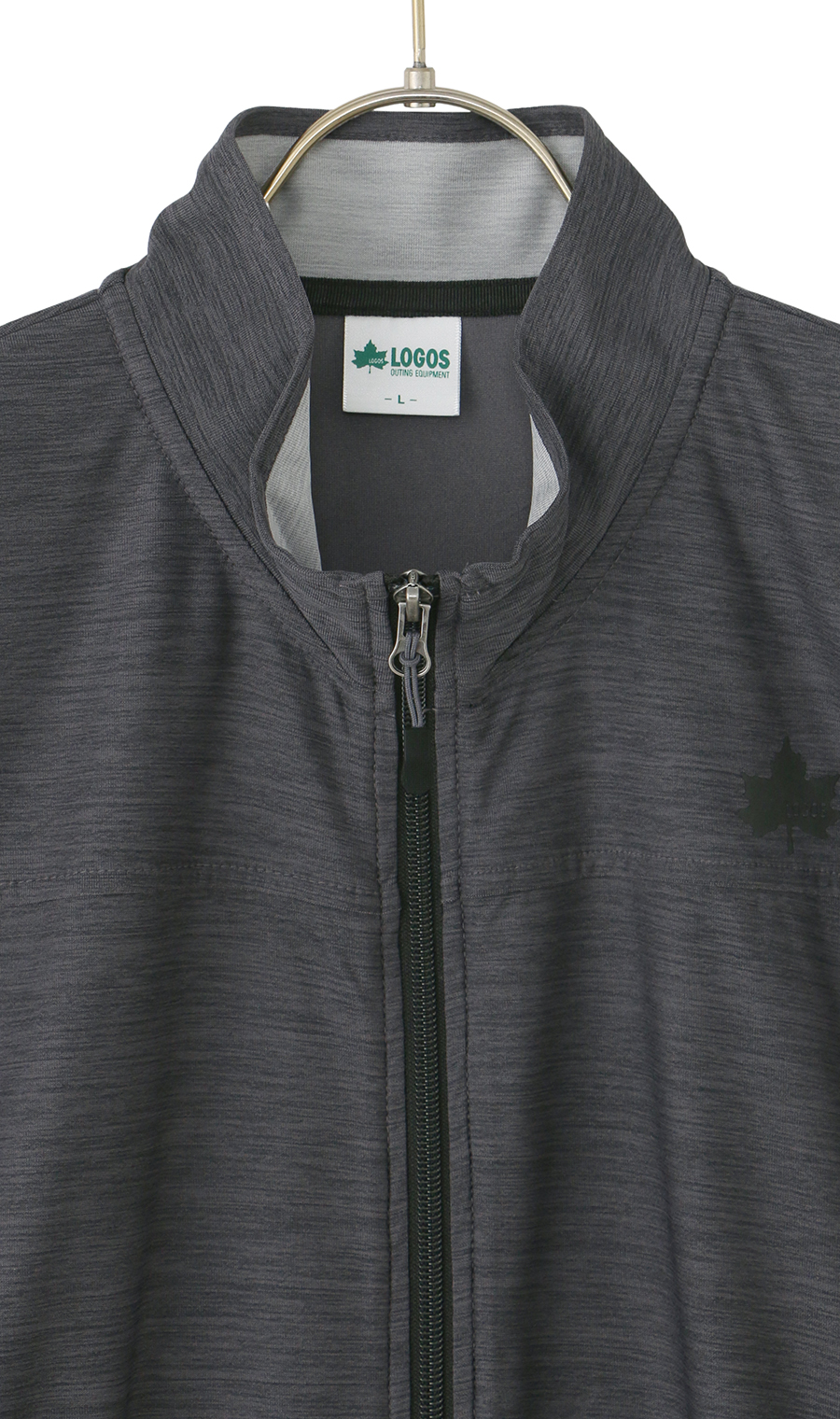 カチオン杢DRYフルジップブルゾン チャコール M