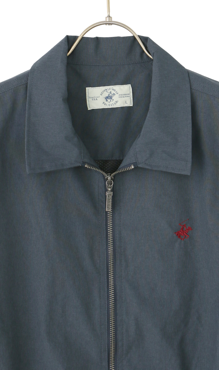 裏メッシュ防風ラミネートドリズラー【BEVERLY HILLS POLO CLUB】 ネイビー M