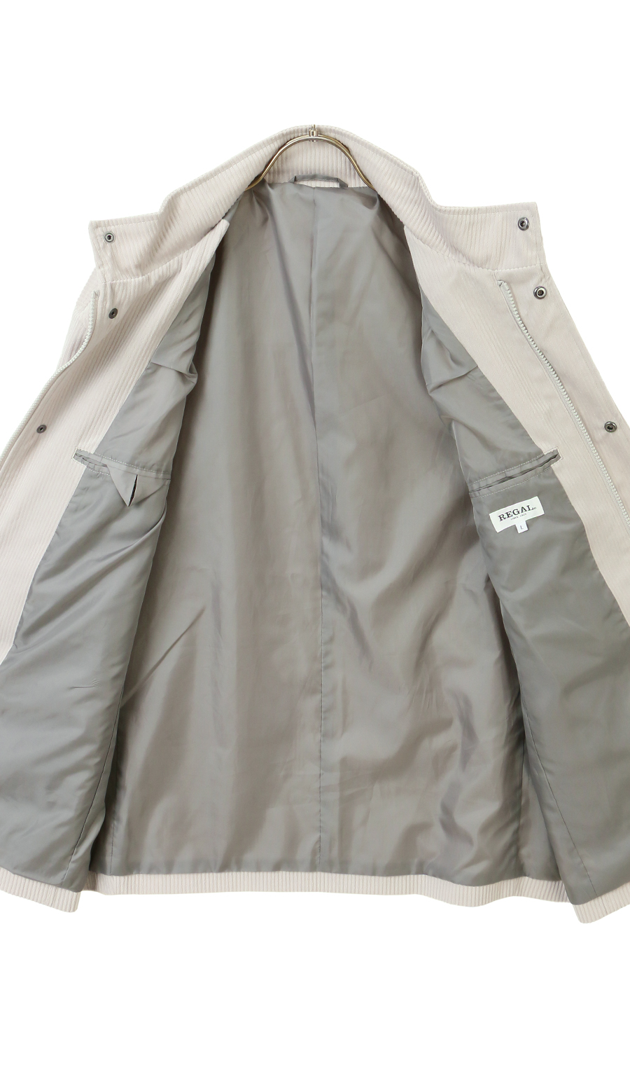 ドライビングジャケット【コーデュロイ】 ライトグレー M