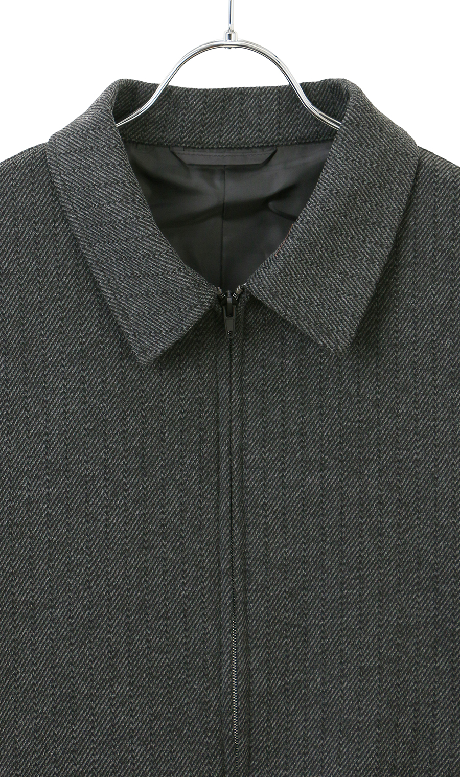 ニットフリースブルゾン チャコール M