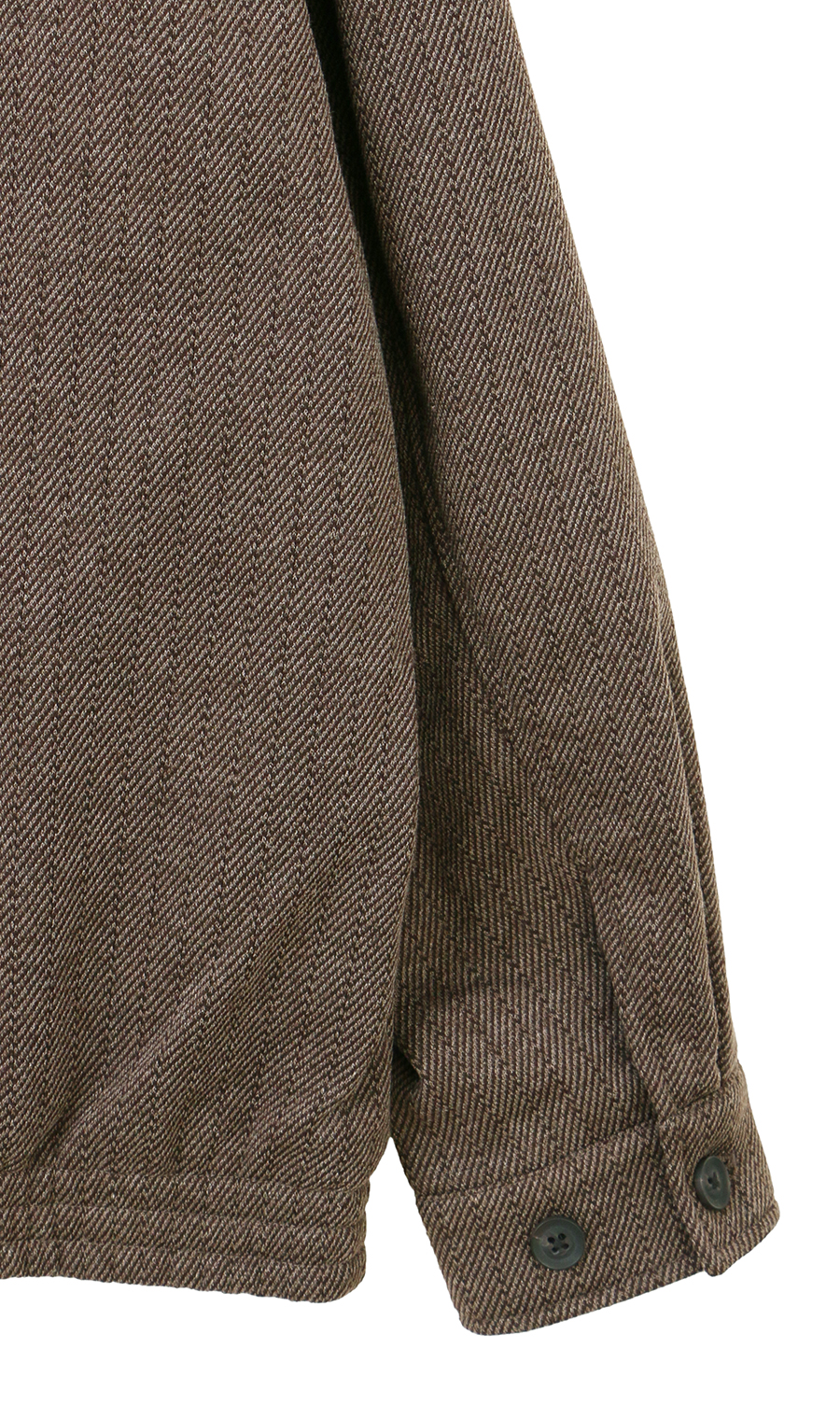 ニットフリースブルゾン ブラウン M