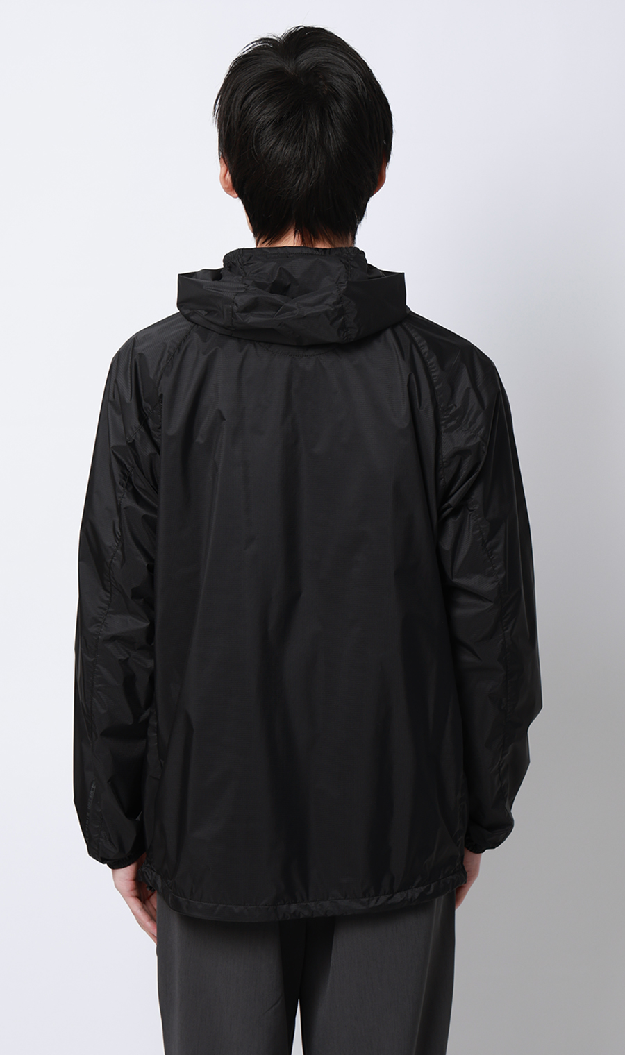 ポケッタブルフードジャケット【軽量】 ブラック S