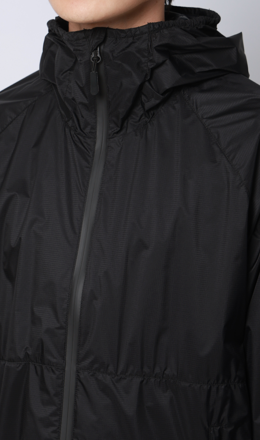 ポケッタブルフードジャケット【軽量】 ブラック S