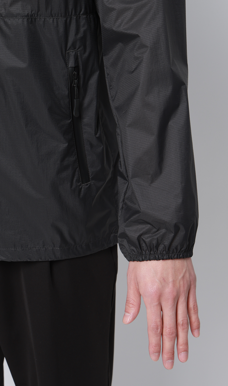 ポケッタブルフードジャケット【軽量】 チャコール S