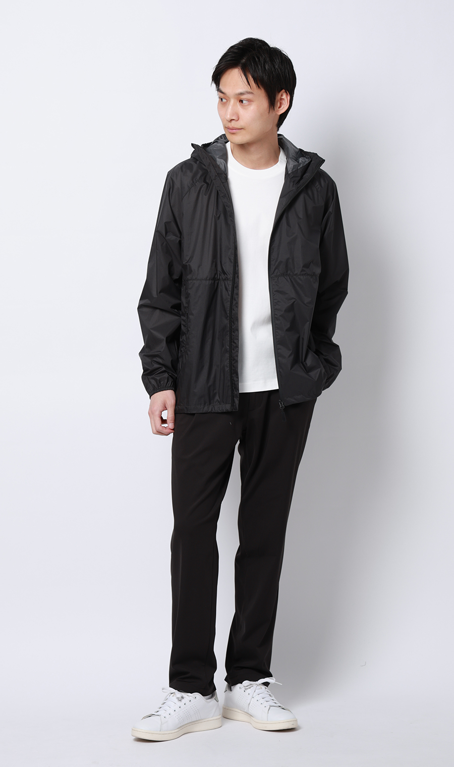 ポケッタブルフードジャケット【軽量】 チャコール S