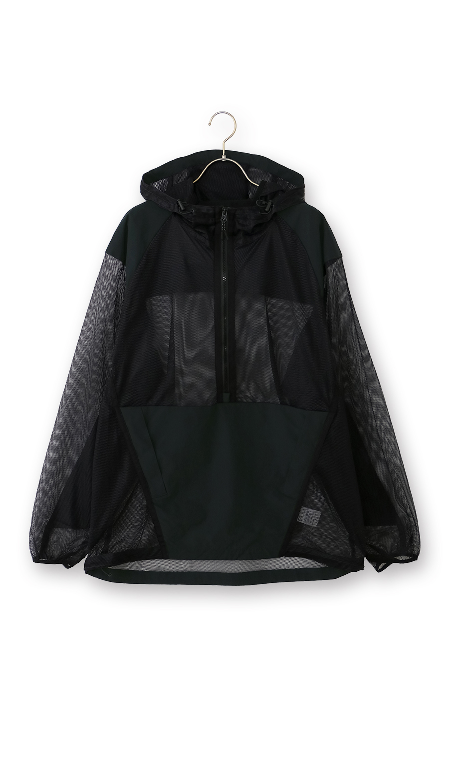 メッシュアノラックプルオーバー【防虫加工】 ブラック S