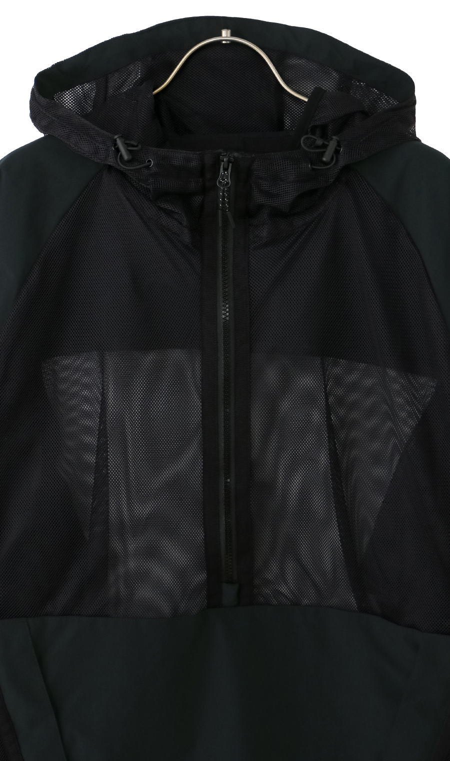 メッシュアノラックプルオーバー【防虫加工】 ブラック S