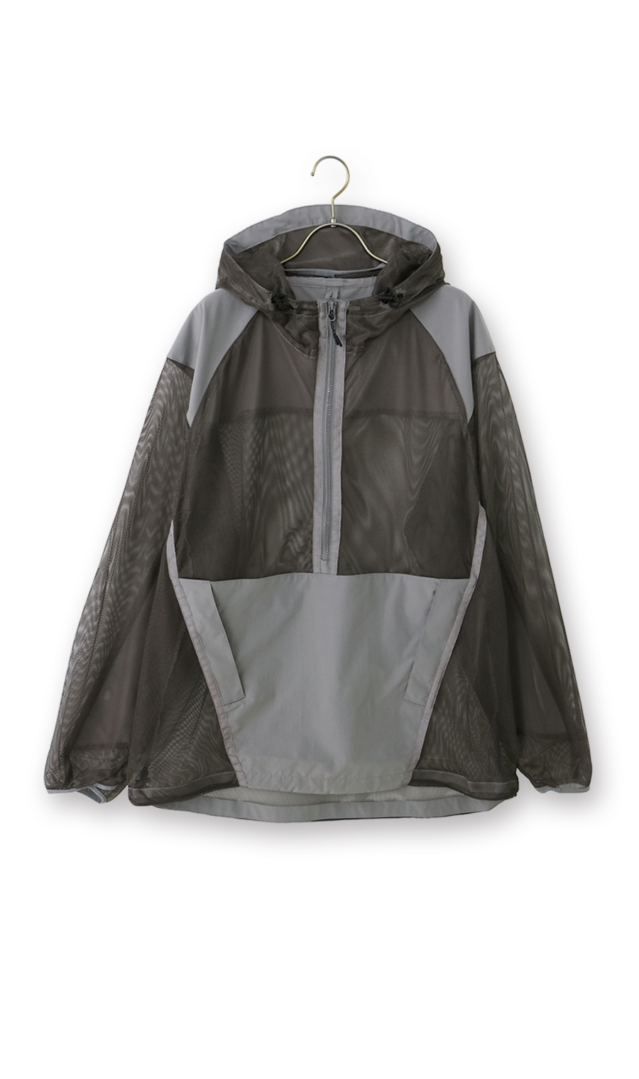 メッシュアノラックプルオーバー【防虫加工】 グレー S