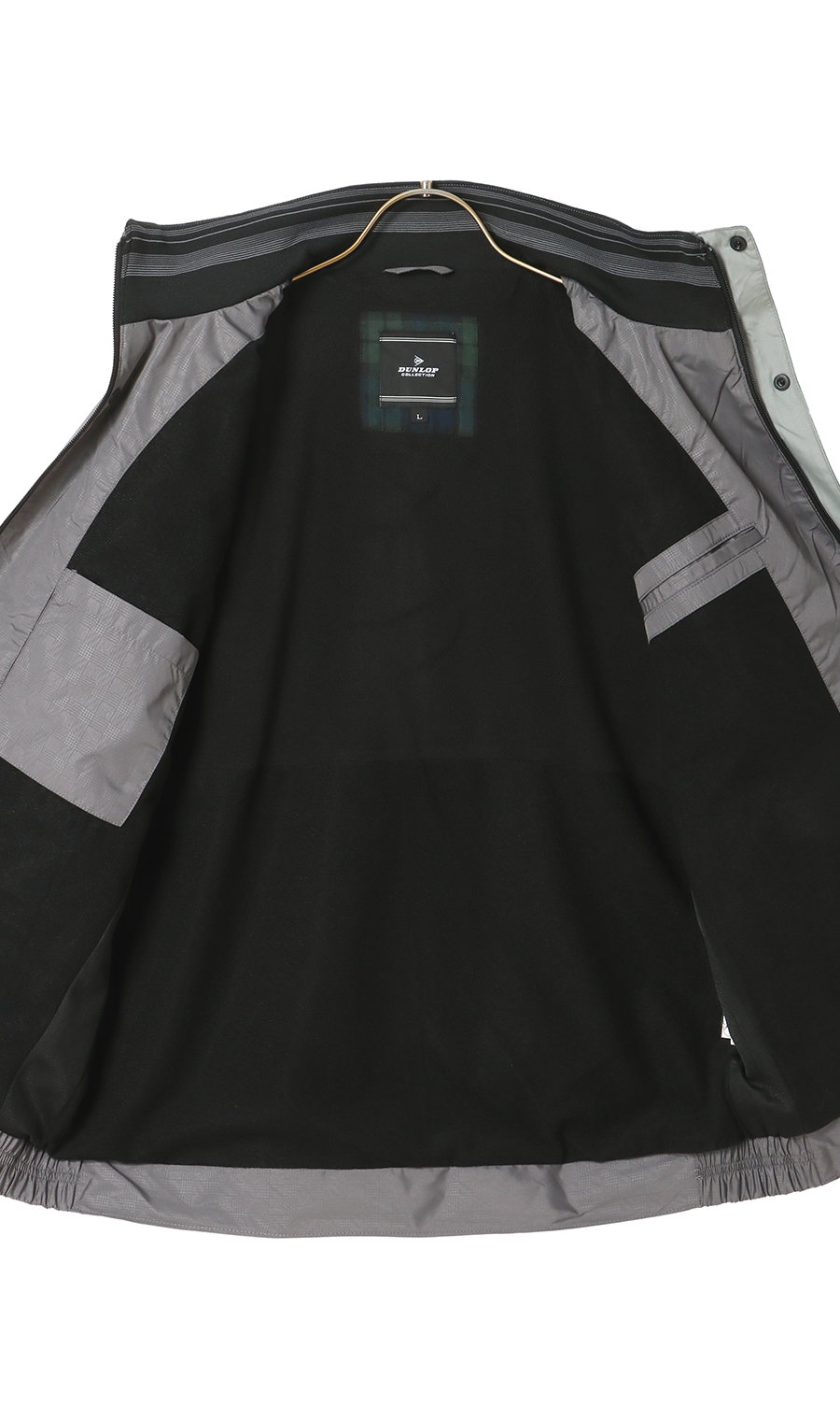 半裏フリースブルゾン グレー M