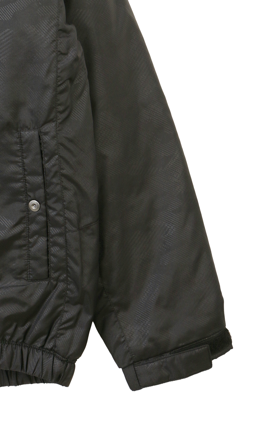 薄中綿エンボスジャケット ブラック M