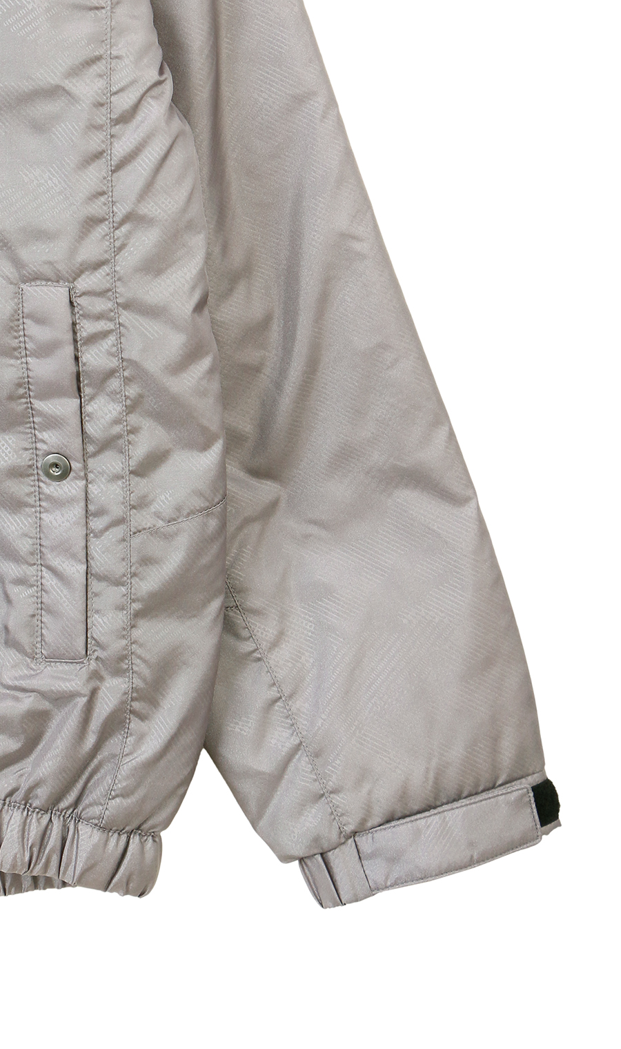 薄中綿エンボスジャケット グレー M