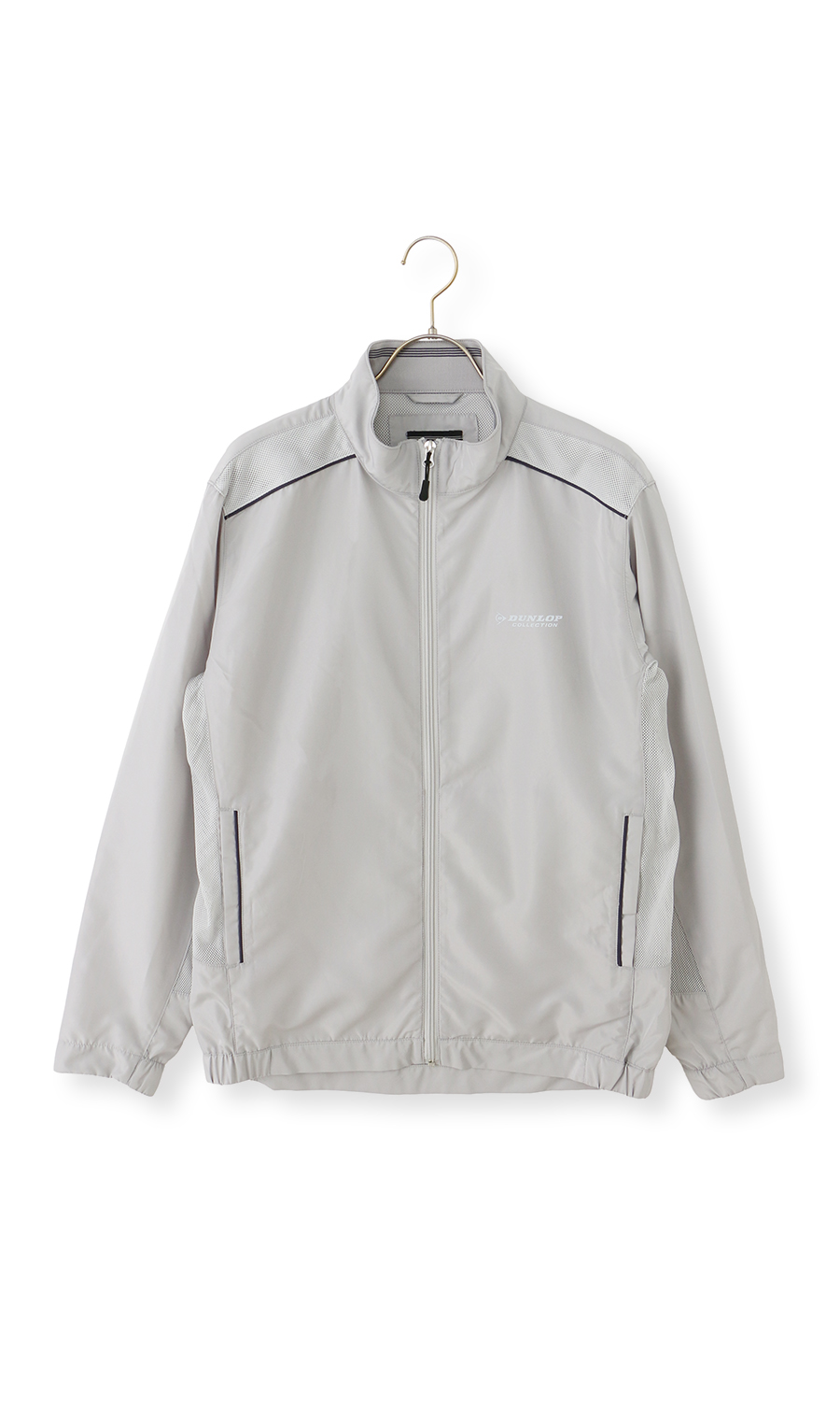 メッシュ切り替えブルゾン ライトグレー M