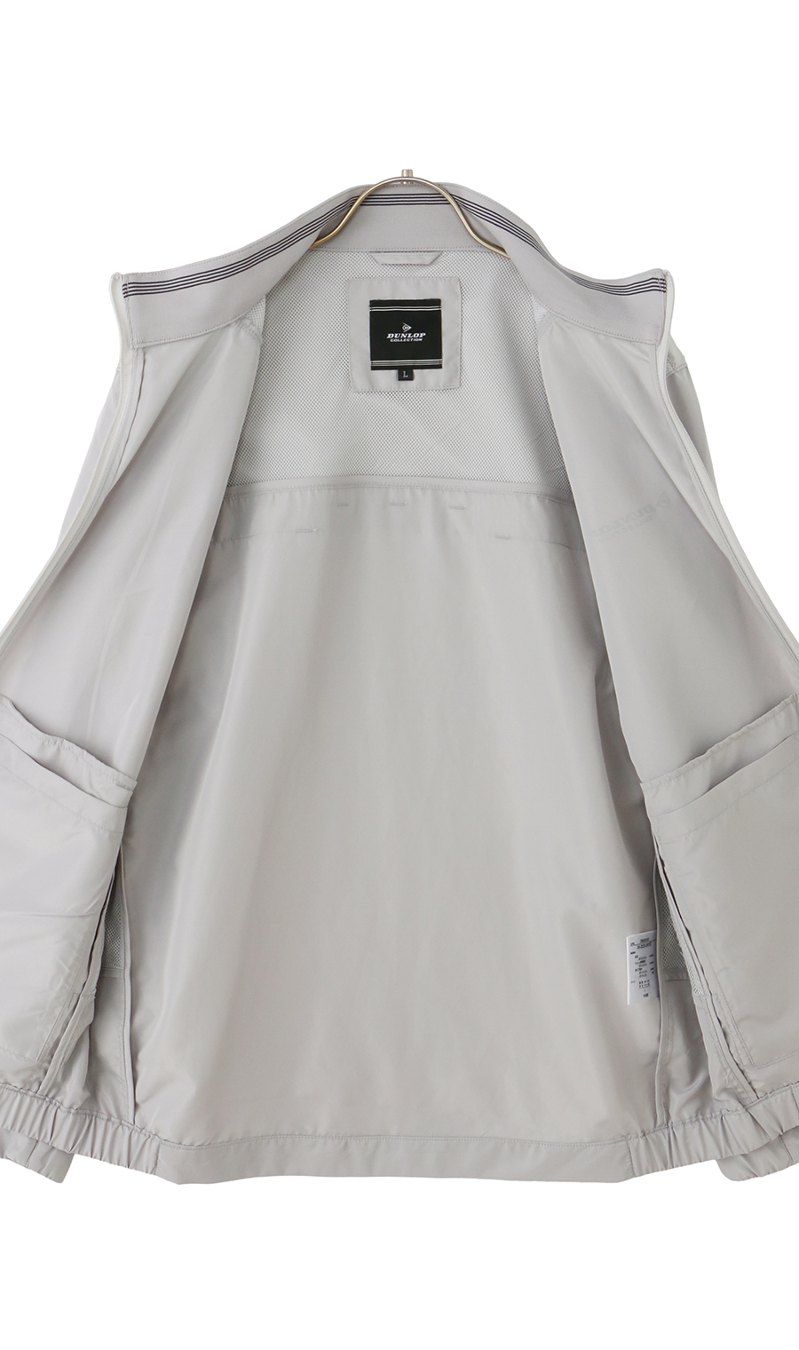 メッシュ切り替えブルゾン ライトグレー M