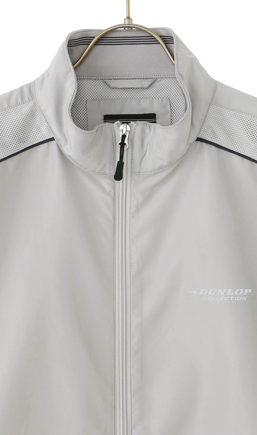 メッシュ切り替えブルゾン ライトグレー M